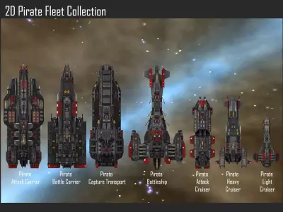2D Pirate Fleet Collection Texture