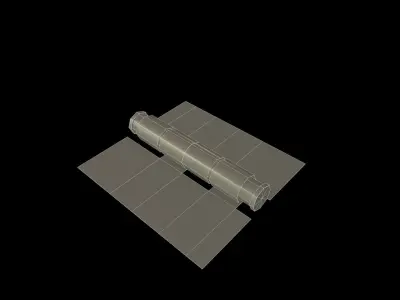 hinge metal door Low-poly 3D model