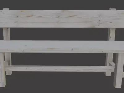 Park Bench 3D Model 3D model 2