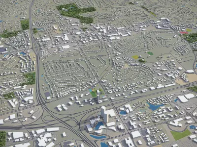 Sandy Springs - Georgia Low-poly 3D model