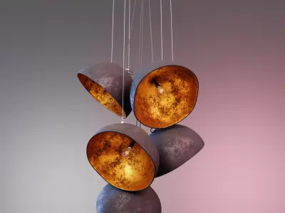 Industrial light fixture 3D model