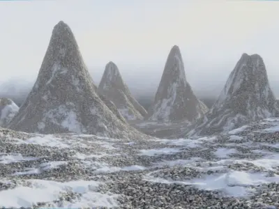 Landscapes 1 - Snowy Mountains 1 - Collection 3D model