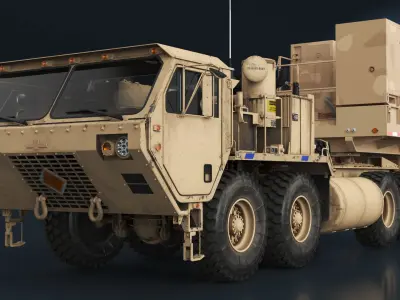  Missile Launcher Sand Camo with Truck 