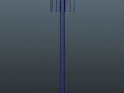 Electricity Pole Powerline Free low-poly 3D model