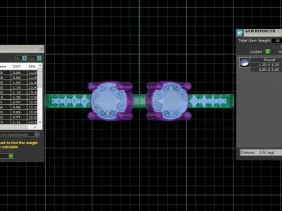 Open End Light Weight Round Stone Band Ring 3D print model