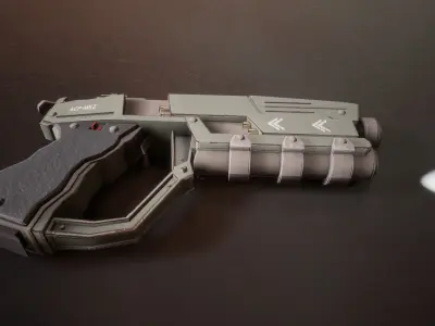 Sci-fi Futuristic Combat Pistol Low-poly 3D model