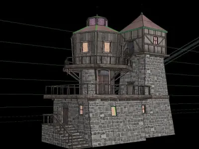 Fantasy Medieval House 01 3D model