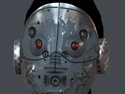 Gas mask helmet 3d model scifi Low-poly Low-poly 3D model