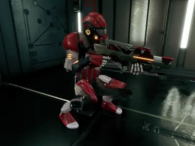 XForce Commander for UNREAL Low-poly 3D model