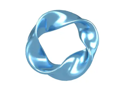 Abstract Ring Shape V1 003 Low-poly 3D model