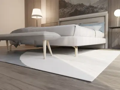 Interior Bedroom Design Scene 3D model