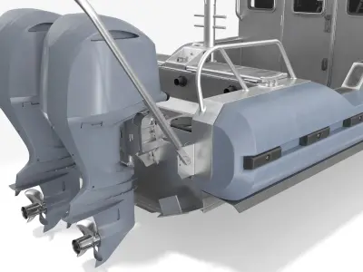  Armed Coast Guard Interceptor Vessel Rigged 