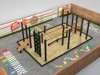 school playground  3D model