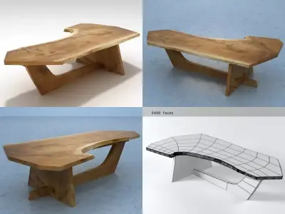Sled Based coffee table 3D model