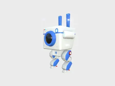 Robot C10 Police - Sentinel Character SciFi Design Low-poly 3D model