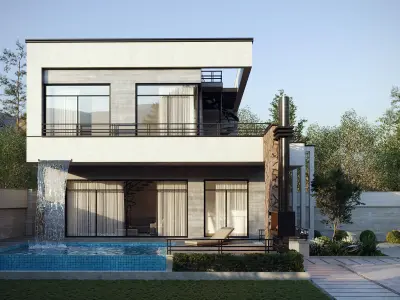 Cube Villa 3D model