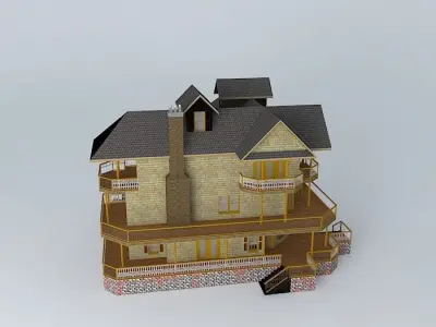 Large City House Free 3D model