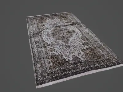 Carpet Rug 3d Model Low-poly 3D model