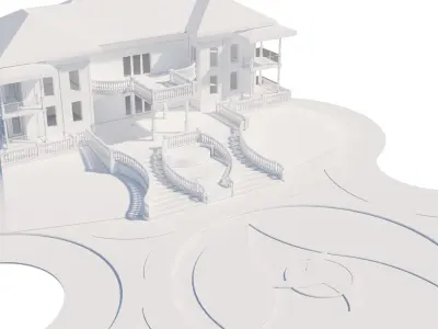 Classic House 3D model 6