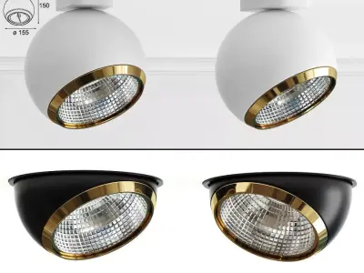 Bolster Gu10 Surface Mounted Spotlight 3D model