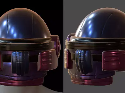 Gas mask helmet 3d model scifi Low-poly  Low-poly 3D model 246