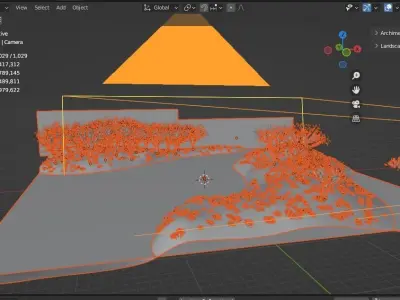 Winter forest  3D model