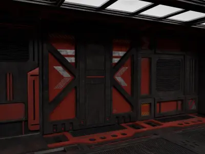 Realistic Modular Sci-fi Panel Pack Low-poly 3D model