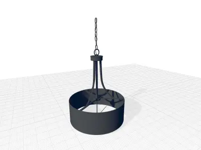 Broyles Light Drum Chandelier 3D model