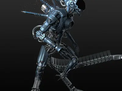 Mecha Xenomorph Alien 3D model