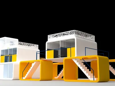 Modular house 3D model