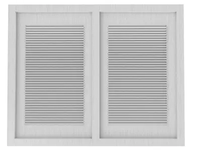 Window slatted shutters Low-poly 3D model