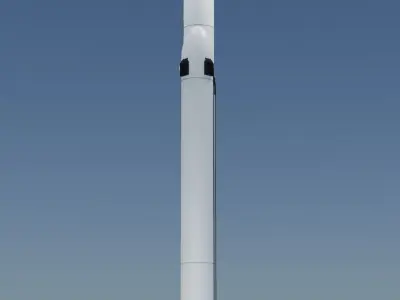 Falcon Heavy rocket 3D model