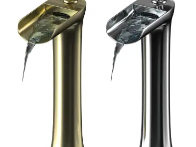 Waterfall Single Handle Basin Faucet 3D model