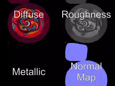 Colorful Swirls Doormat Model Pack Low-poly 3D model