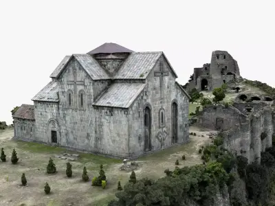Armenian Fortified Hilltop Monastery 3D model