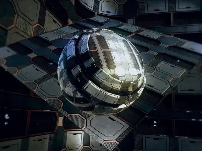 17 Sci-Fi PBR materials 3D model