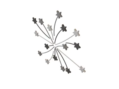 Fireworks Star Style Icon V1 005 Low-poly 3D model