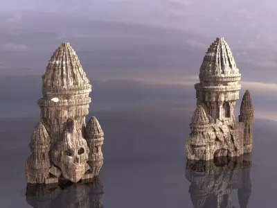 Ravenwood Scull rocks  3D model