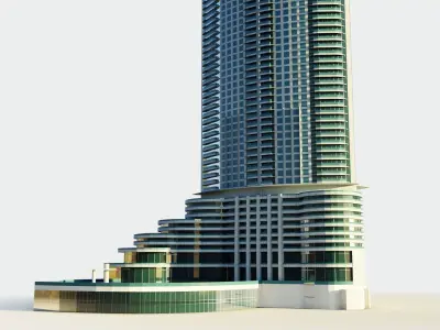 The Address Downtown hotel - Dubai 3D model
