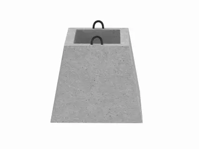  Concrete Block 3D model