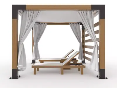 Poolside Cabana 17 3D model