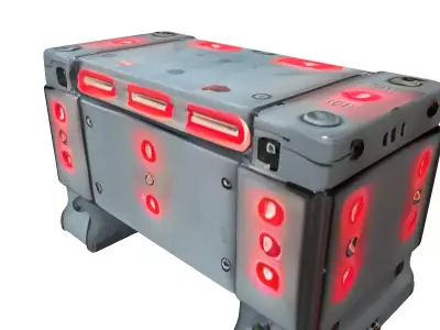 SciFi Industrial Crate Prop Low-poly 3D model