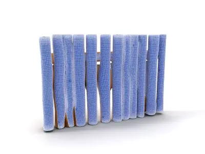 Natural Wood Privacy Fence model pack Low-poly 3D model