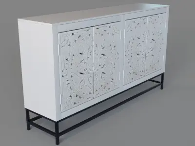 C2C Four Door Credenza 3D model