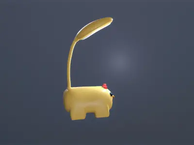 Chicken Desk Lamp Cute Low-poly 3D model