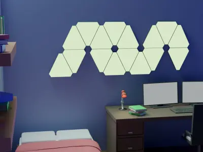Low Poly Isometric Bedroom Low-poly 3D model