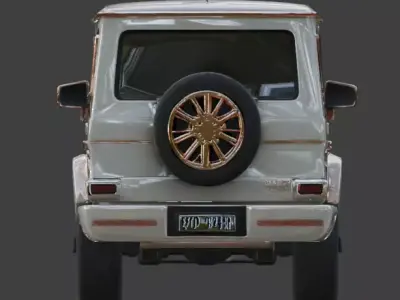 Luxury Mercedes G Wagon Rose Gold 3D Model Low-poly 3D model