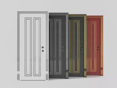 Classic Door 01 3D model