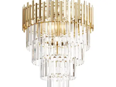 Tierizo Modern Tapered Tiered Crystal Chandelier 3D model