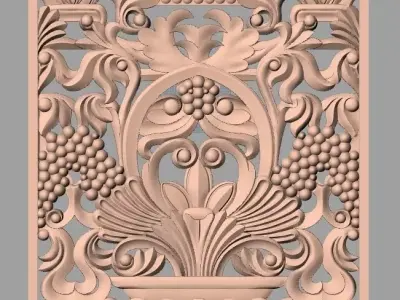 European furniture 3D relief models for CNC wood engraving E219 3D model